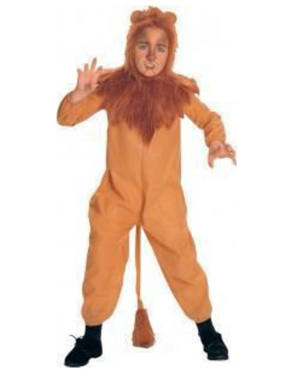 The wizard of oz /Kids Lion Costume - Orange Plush Jumpsuit with Mane